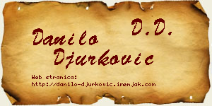 Danilo Đurković vizit kartica